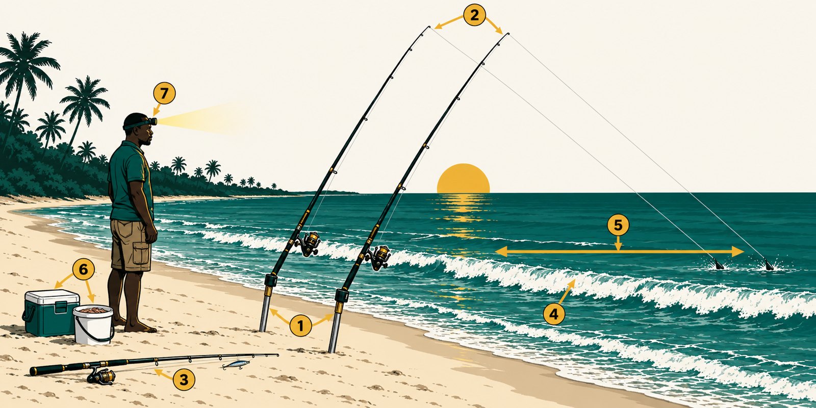 The surfcasting station
