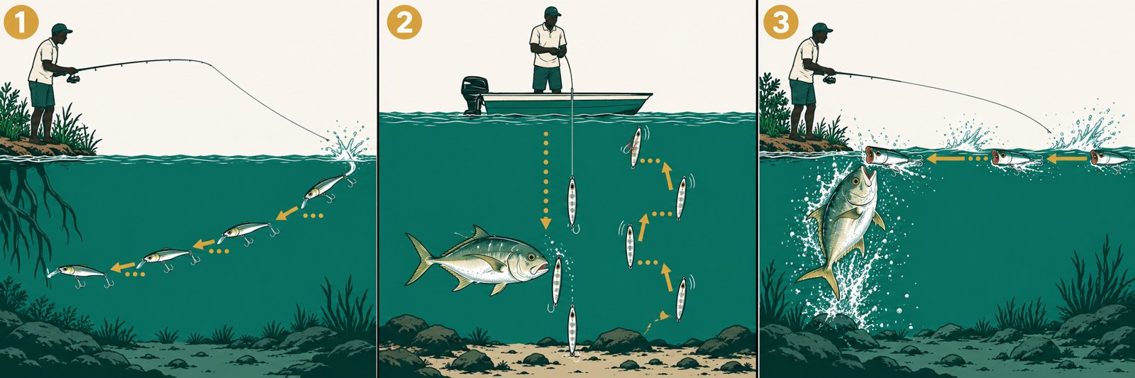 Three ways to work a lure