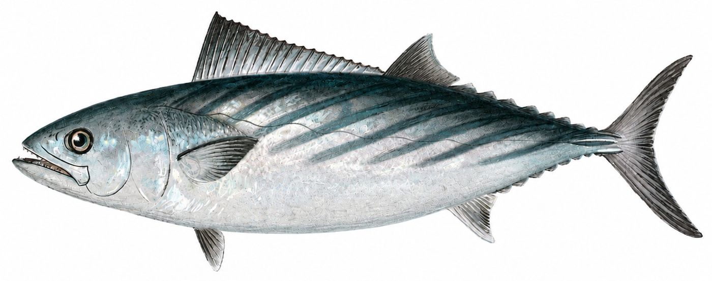 Identification plate: Atlantic bonito