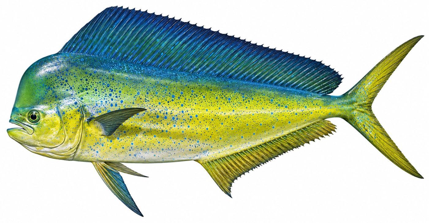 Identification plate: Common dolphinfish