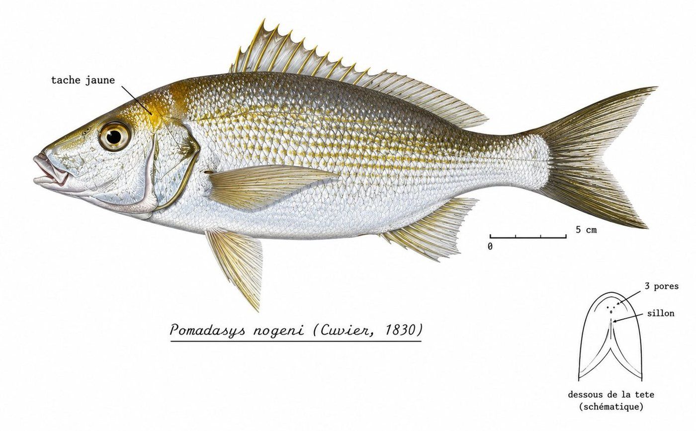 Identification plate: Grogneur de Roger (Pigsnout grunt)