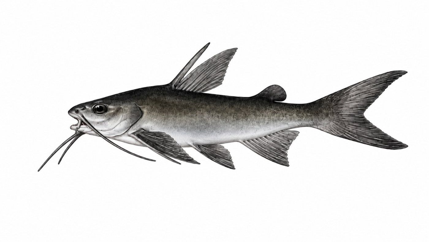 Identification plate: Mâchoiron à grandes plaques (Rough-head sea catfish)