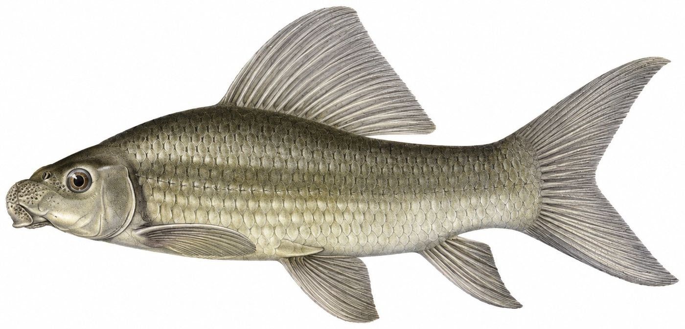 Identification plate: African carp (group Labeo)